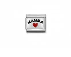 Mamma composable acciaio argento e smalto Nomination