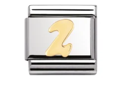 Numero 2 composable acciaio e oro Nomination