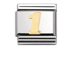 Numero 1 composable acciaio e oro Nomination