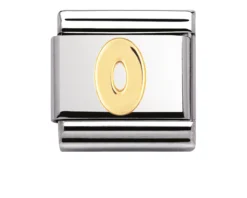 Numero 0 composable acciaio e oro Nomination