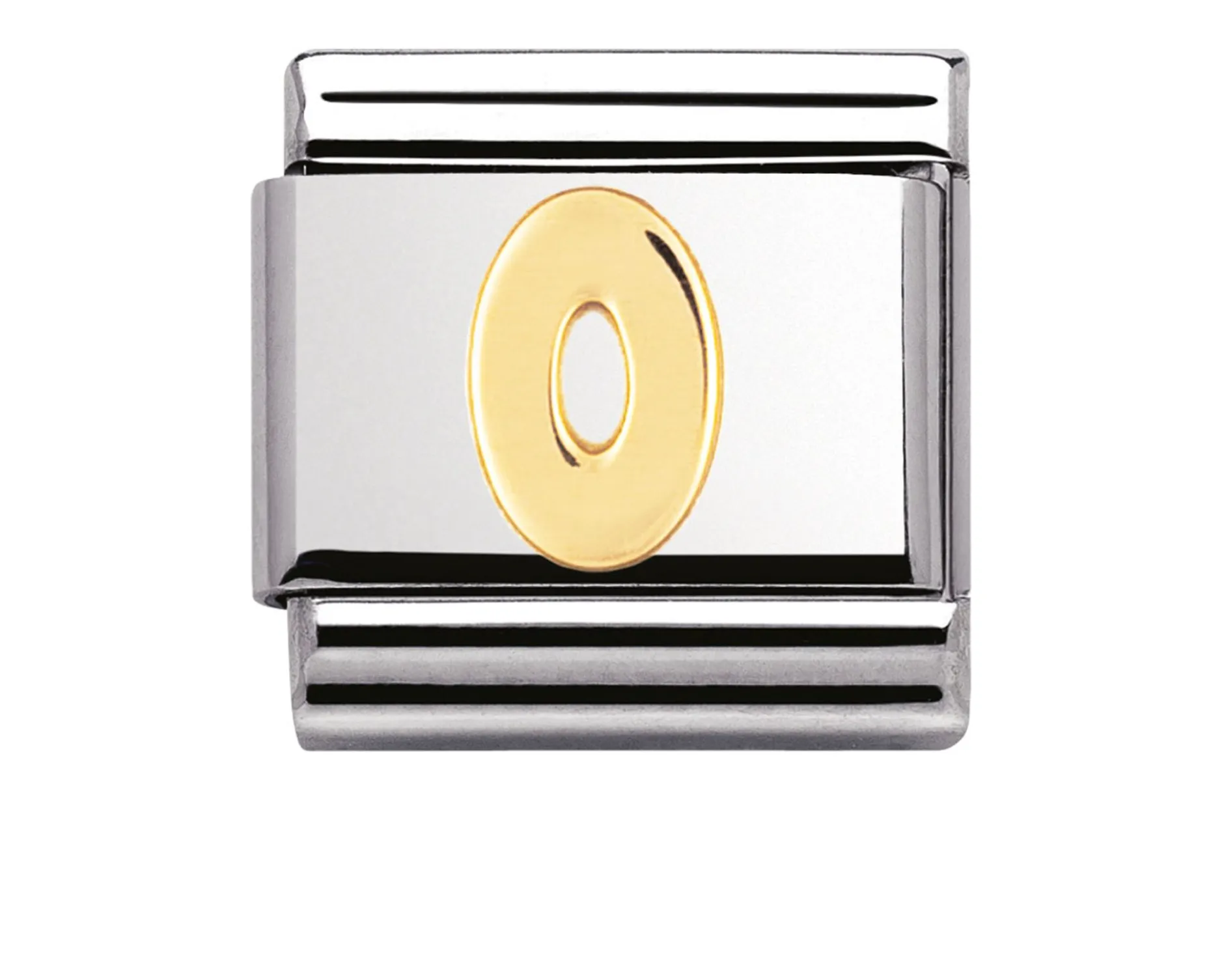 Numero 0 composable acciaio e oro Nomination