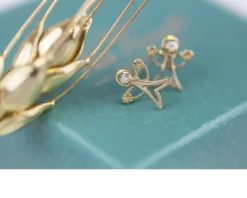 Orecchini angels oro 750‰ con diamante Selezione zanolli