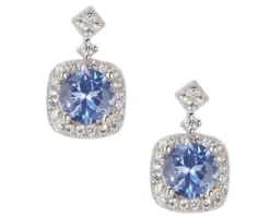 Orecchini argento con cubic zirconia e zirconi acquamarina Sovrani