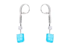 Orecchini argento con cubic zirconia e zirconi acquamarina Sovrani