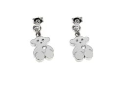 Orecchini argento con orsetto e zirconi Selezione zanolli