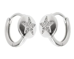 Orecchini argento con tondo stella di zirconi Selezione zanolli
