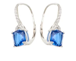 Orecchini argento con zirconi blu e bianchi Sovrani