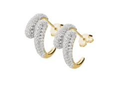 Orecchini argento dorato con cubic zirconia Sovrani