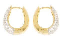 Orecchini argento dorato con cubic zirconia Sovrani