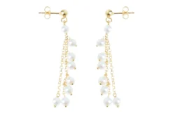 Orecchini argento dorato con perle shell Selezione zanolli