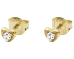 Orecchini argento dorato cuore con zircone Liu jo