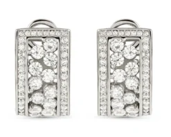 Orecchini a scattino life bouquet argento con pietre cubic zirconia Nomination