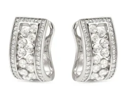 Orecchini a scattino life bouquet argento con pietre cubic zirconia Nomination