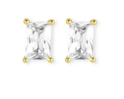 Orecchini colour wave argento dorato con cubic zirconia baguette Nomination