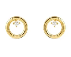 Orecchini dreams beats argento dorato tondo con zirconi Nomination