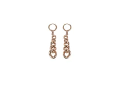Orecchini in bronzo rosè con maglia grumette Unoaerre