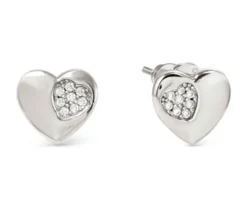 Orecchini petit sparkle argento cuore e zirconi Nomination