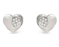 Orecchini petit sparkle argento cuore e zirconi Nomination