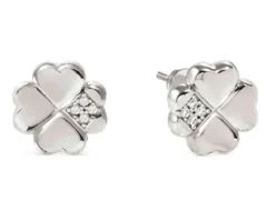 Orecchini petit sparkle argento quadrifoglio e zirconi Nomination