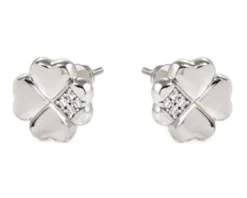 Orecchini petit sparkle argento quadrifoglio e zirconi Nomination