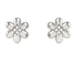 Orecchini petit sparkle argento fiore e zirconi Nomination