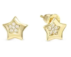 Orecchini petit sparkle argento dorato stella e zirconi Nomination