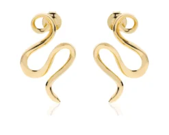 Orecchini serpente in bronzo dorato Unoaerre