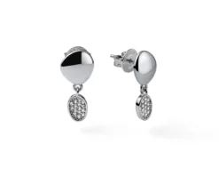 Orecchini sparkle argento con pepite e zirconi Unoaerre