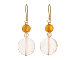 Orecchini sunshine vetro di murano topazio Murrina murano venezia