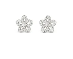 Orecchini sweet madame argento fiore bianco Nomination