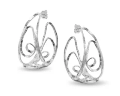 Orecchini tea argento con ovali spirale Selezione zanolli