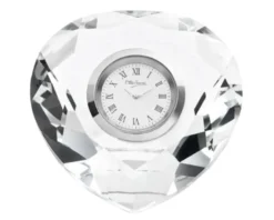 Orologio da tavolo cristallo con quadrante bianco Ottaviani