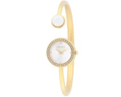Orologio donna fashion decor acciaio quadrante bianco e bracciale acciaio e pietra blu Liu jo