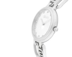 Orologio donna identity glare acciaio con quadrante bianco e cinturino acciaio con cristalli Liu jo