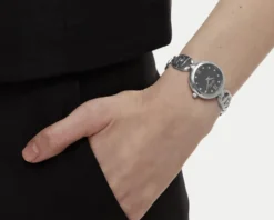 Orologio donna identity nuvar acciaio quadrante nero e cinturino acciaio Liu jo