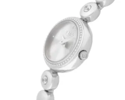 Orologio donna lunar acciaio quadrante bianco e cinturino acciaio con cristalli Liu jo