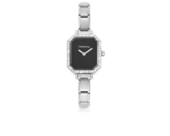 Orologio donna time paris acciaio con pietre e quadrante nero Nomination