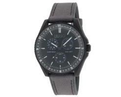 Orologio uomo activity acciaio quadrante nero e cinturino silicone e nylon Liu jo