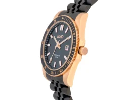 Orologio uomo company acciaio quadrante nero/rosa e cinturino nero Liu jo