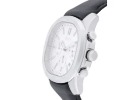 Orologio uomo lj prime chrono acciaio quadrante silver e cinturino pelle nera Liu jo