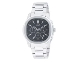 Orologio uomo lj prime chrono acciaio quadrante nero e cinturino acciaio Liu jo