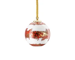 Palla di natale medusa garland red porcellana Versace