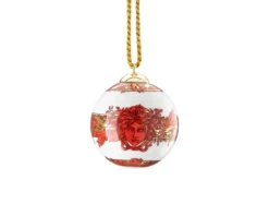 Palla di natale medusa garland red porcellana Versace