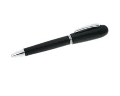 Penna a sfera classica lady con cappuccio in metallo laccato nero Settelaghi