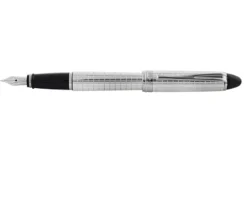 Penna stilografica ipsilon quadra argento Aurora