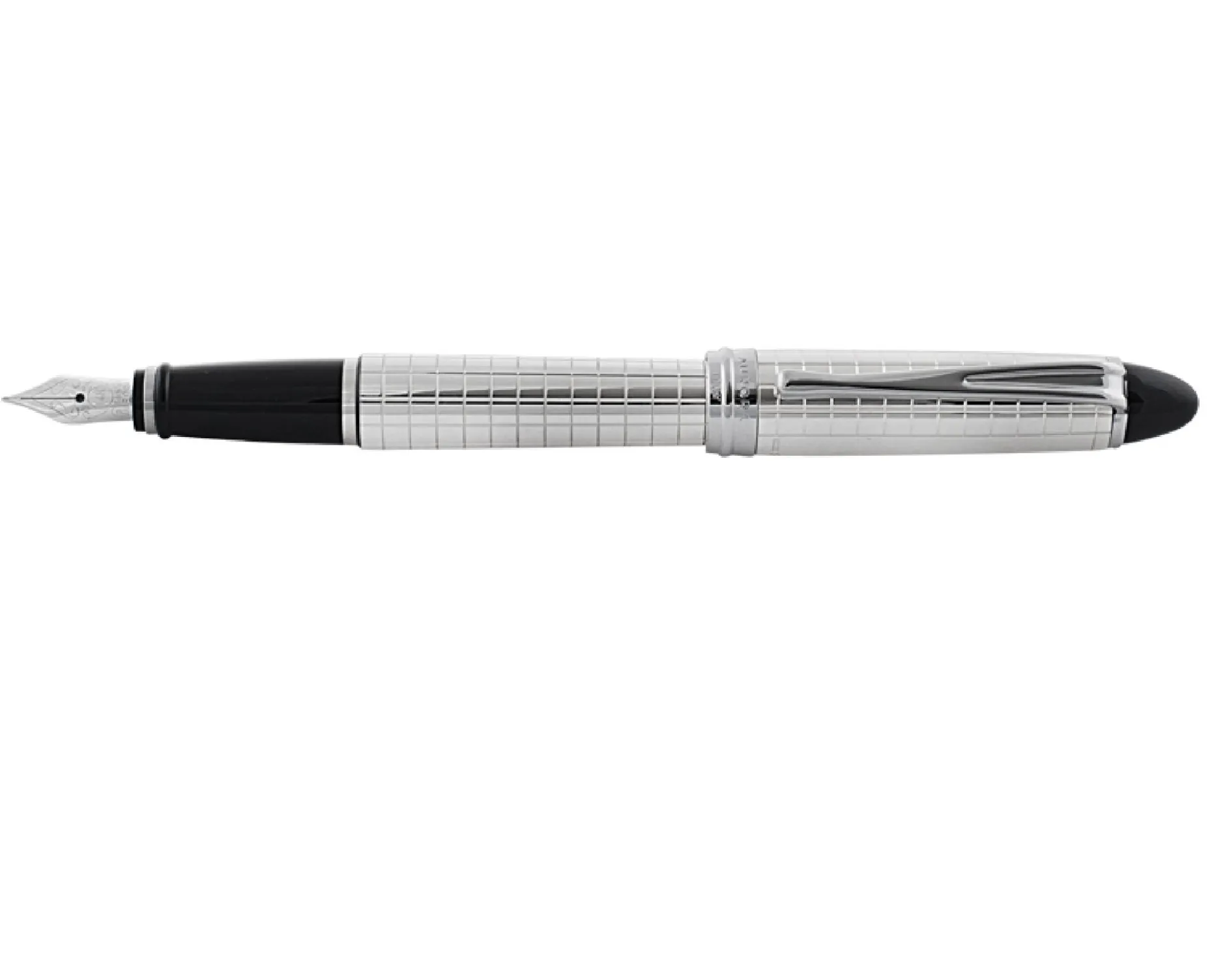 Penna stilografica ipsilon quadra argento Aurora