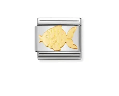 Pesce composable acciaio e oro Nomination