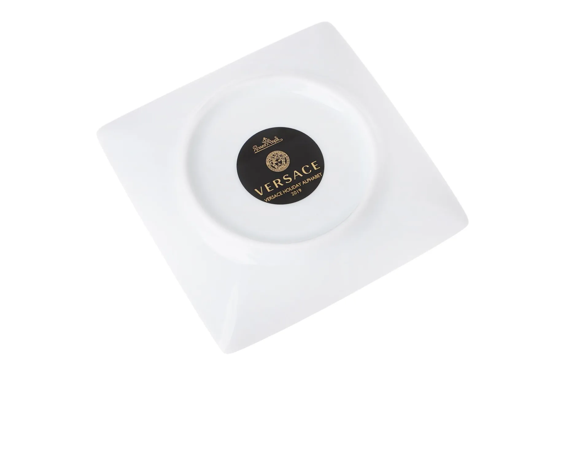 Piattino alphabet porcellana lettera k Versace