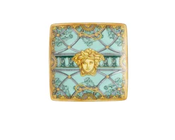 Piattino la scala del palazzo porcellana verde Versace