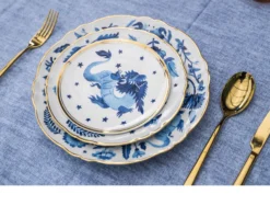 Piattino la tavola scomposta porcellana Bitossi home
